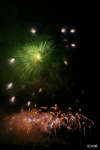 2009年 第１９回赤川花火大会 写真集 | デザイン花火 （株）芳賀火工 夜空にひょっこり！！ひょうたん島